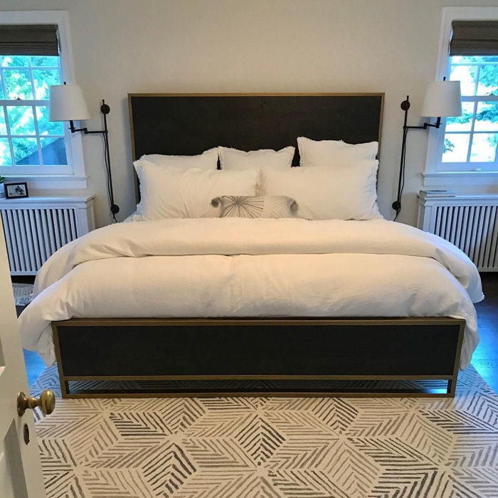 Dash and Albert Rugs Karari Looped/Hooked Wool Geometric Area Rug in Gray/Blue & Reviews Perigold